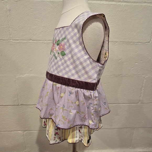 Matilda Jane Girls Enchanted Garden Prudence Gingham Tunic Top Size 8 NEW - Picture 4 of 9